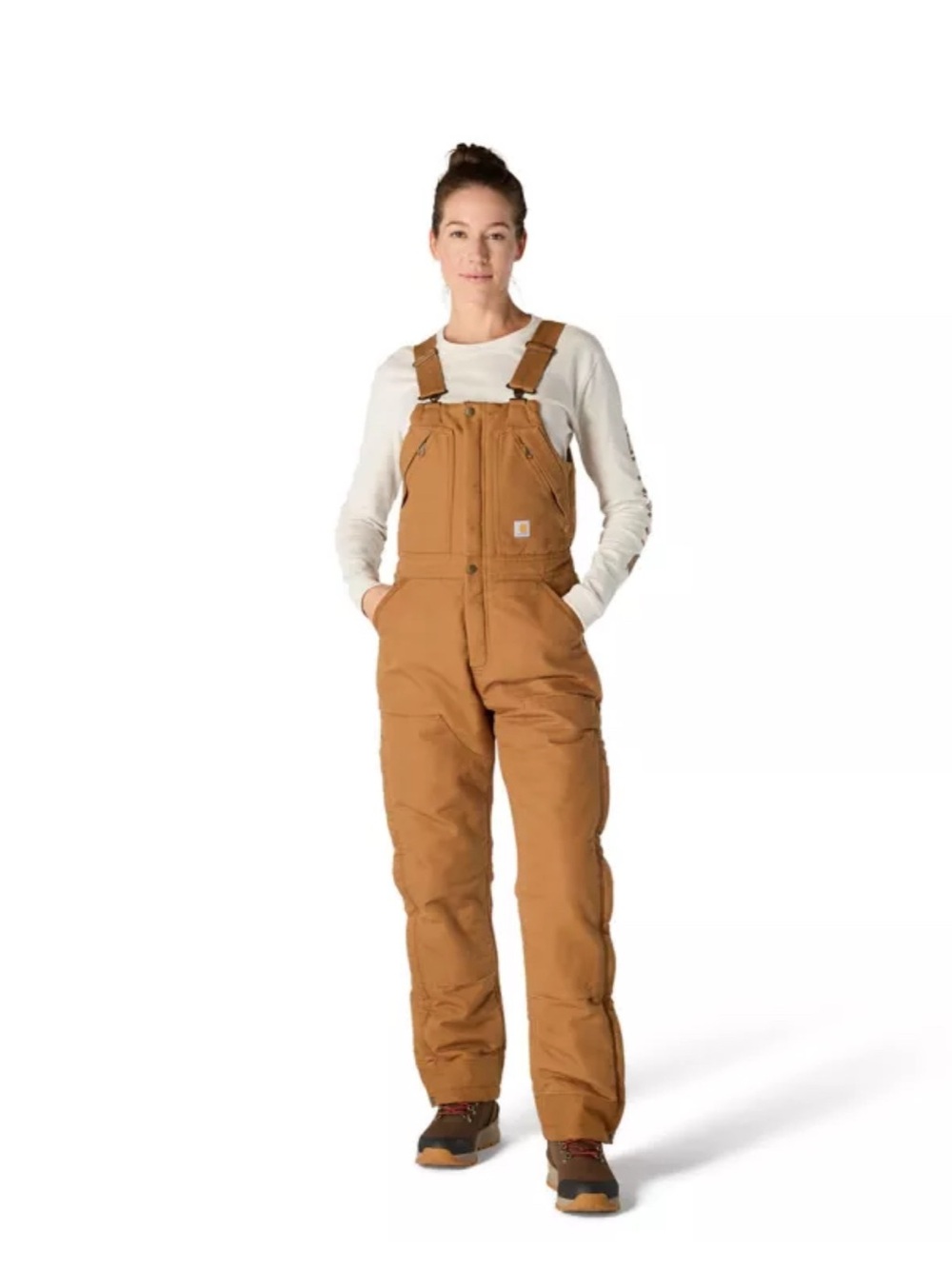 Carhartt Women's Loose Fit Washed Duck Insulated Biberalls